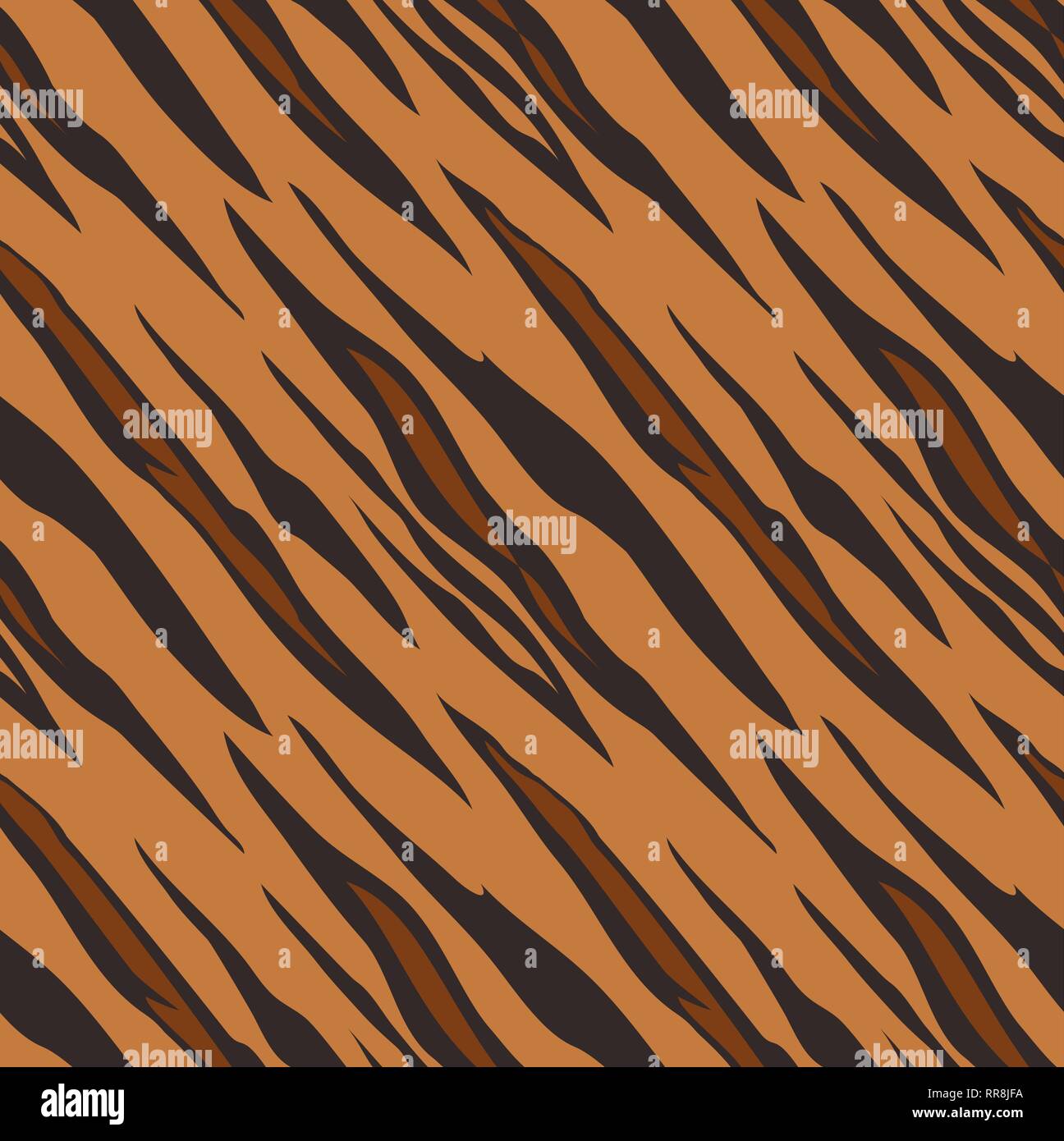 Tiger animale pattern di stampa piastrella senza giunture Illustrazione Vettoriale