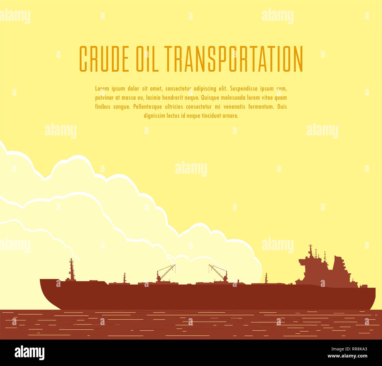 Enorme petroliera. Illustrazione Vettoriale Illustrazione Vettoriale