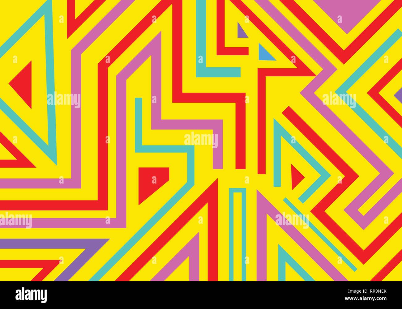 Abstract graffiti forme geometriche e linee di sfondo modello pop art style. Illustrazione Vettoriale Illustrazione Vettoriale