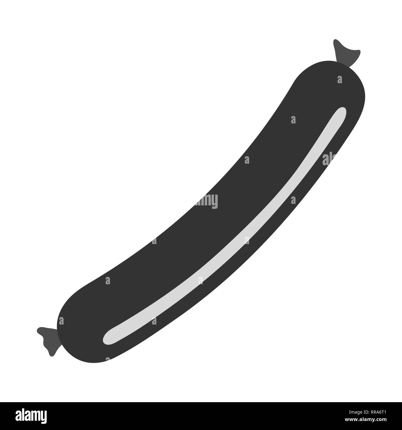 Carne di salsiccia semilavorato, semplice immagine Illustrazione Vettoriale