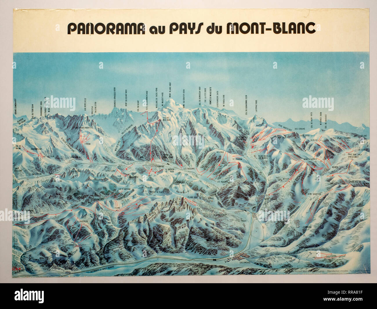 Italia Piemonte Torino Monte dei Cappuccini museo della montagna mostra su Edi Consolo - Pays du Mont Blanc 1976 Foto Stock