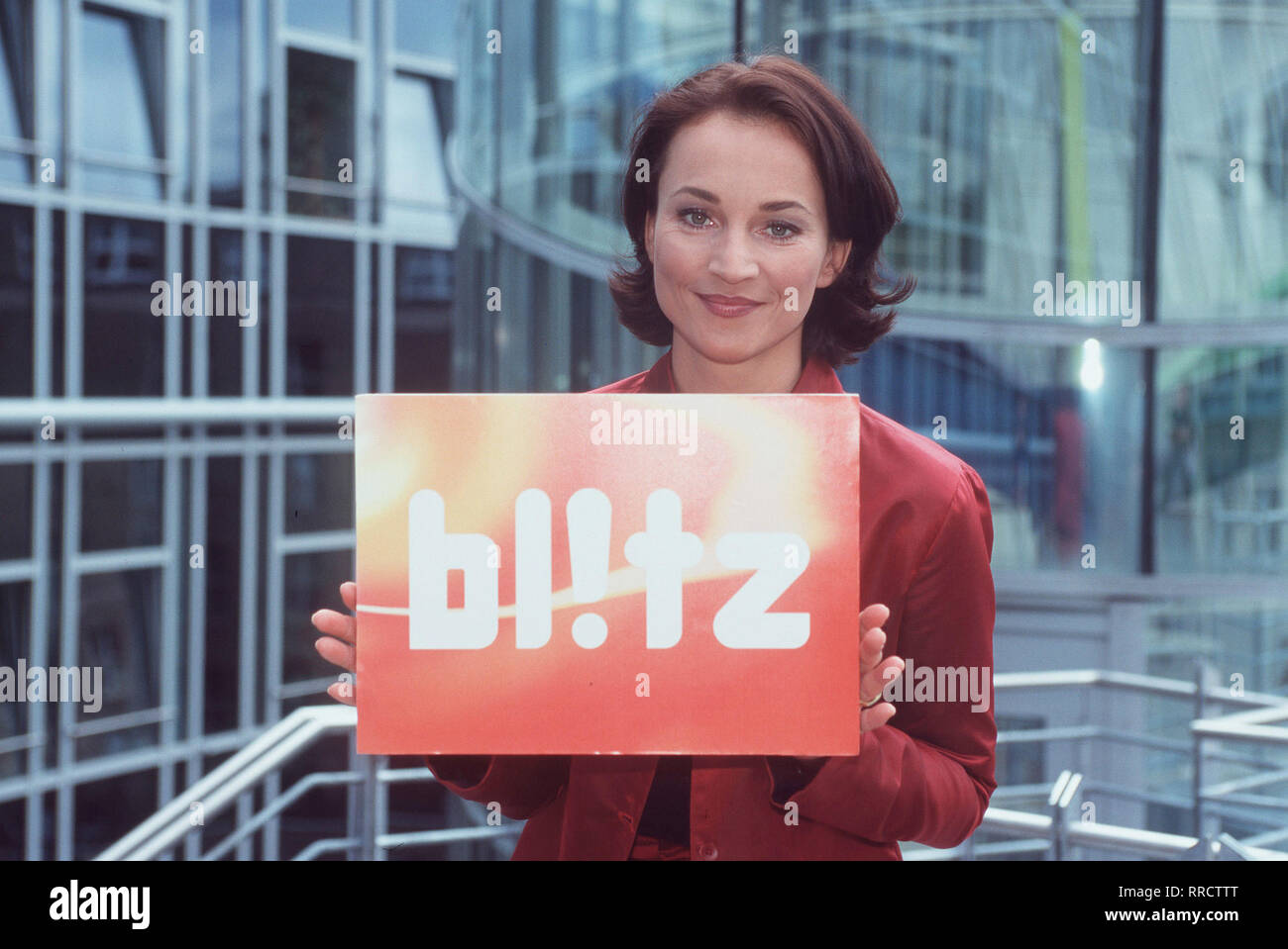 Blitz SAT1 1900 Moderazione: Caroline Beil ha / Überschrift: BLITZ Foto Stock