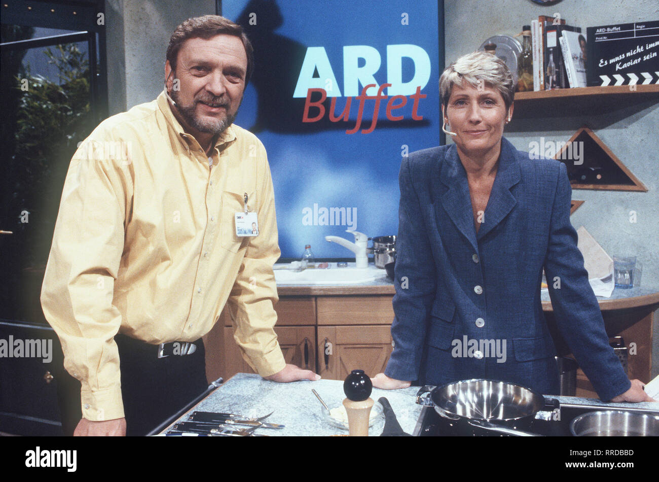 ARD-BUFFET - BERND SCHRÖDER & JACQUELINE STUHLER. aka. Montag bis Freitag 12.15 Uhr bis 13.00 Uhr / Überschrift: ARD-BUFFET Foto Stock
