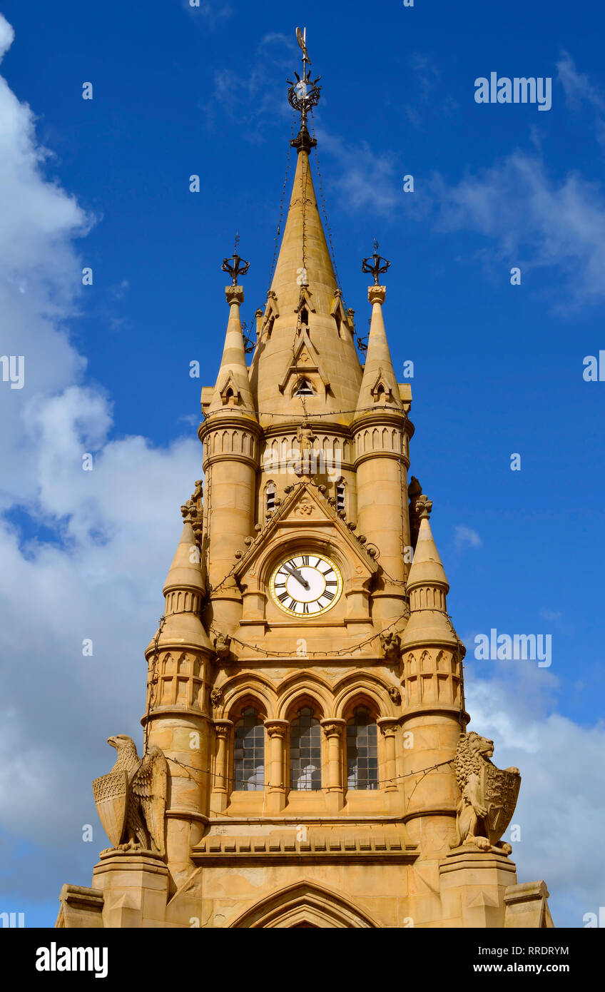 Rother Street Torre dell Orologio a Stratford-upon-Avon Foto Stock