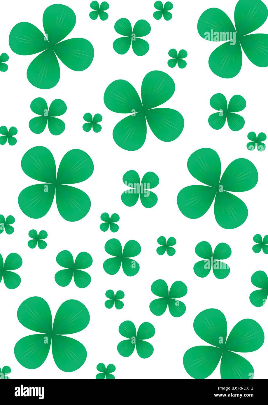 Verde trifoglio sfondo per St.Patrick giorno, illustrazione vettoriale Illustrazione Vettoriale