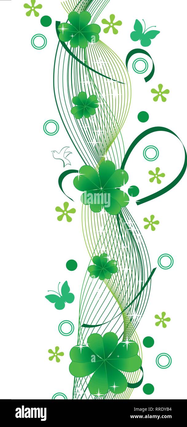 Il trifoglio sfondo per St.Patrick giorno, illustrazione vettoriale Illustrazione Vettoriale