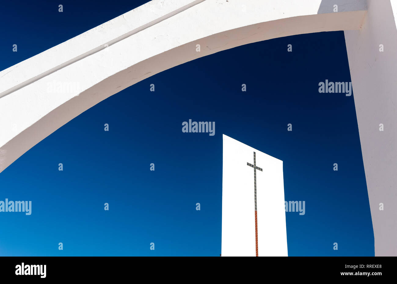 Chiesa Nuestra Señora del Carmen in Corralejo, Fuerteventura Foto Stock