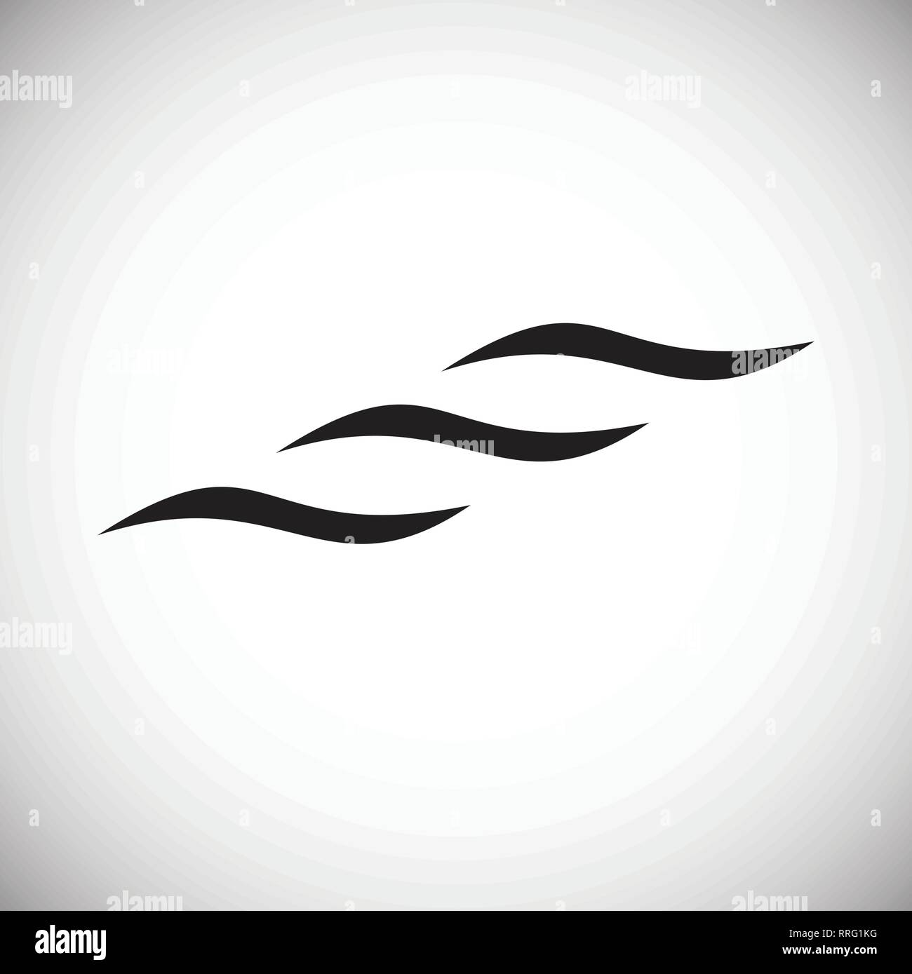 Icona del vento su sfondo bianco per grafica e web design, moderno vettore semplice segno. Concetto di Internet. Il simbolo alla moda per il design del sito web o del pulsante mobile app. Illustrazione Vettoriale