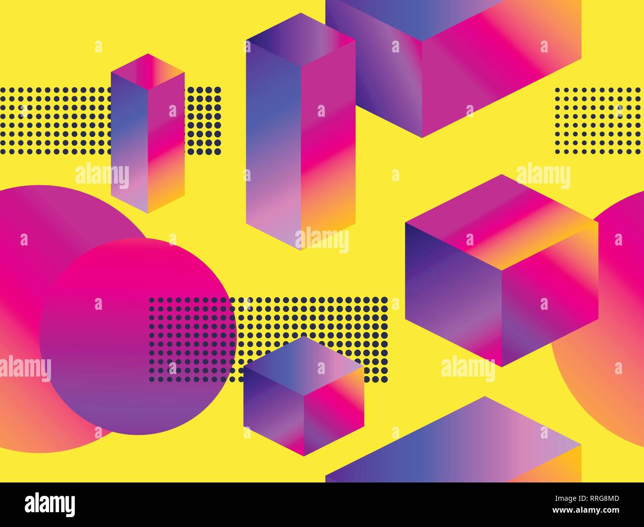 Il futuristico seamless pattern con forme geometriche. Gradiente con ...