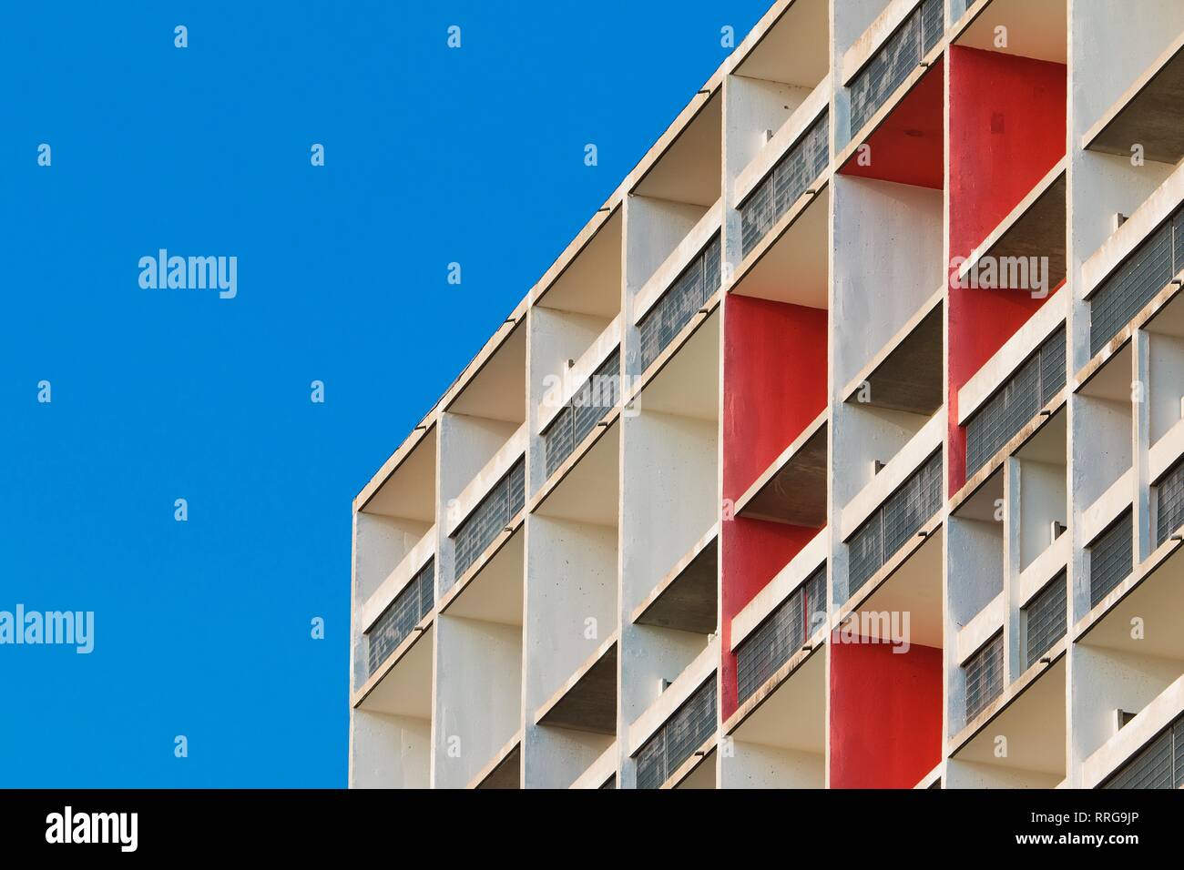 Unite d'Habitation, Sito Le Corbusier, Firminy, dipartimento della Loira, Auvergne-Rhone-Alpes, in Francia, in Europa Foto Stock