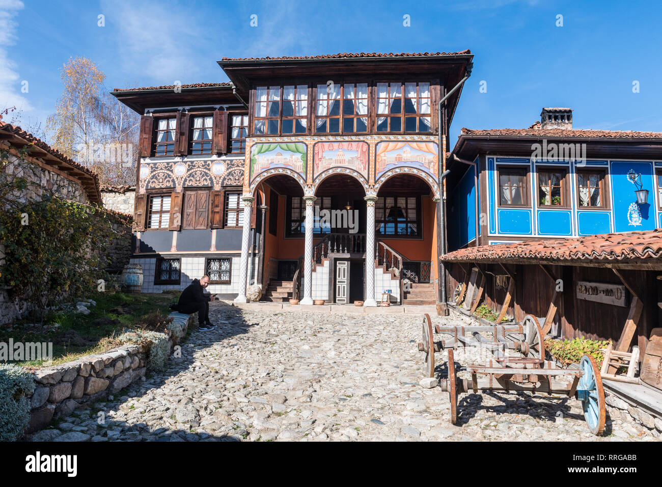 Oslekov house, Koprivshtitsa, Bulgaria, Europa Foto Stock