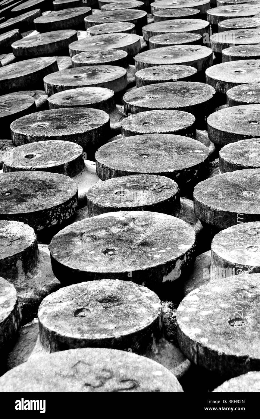 Textured Backgroud della parete del mare in Samoa Americane Foto Stock