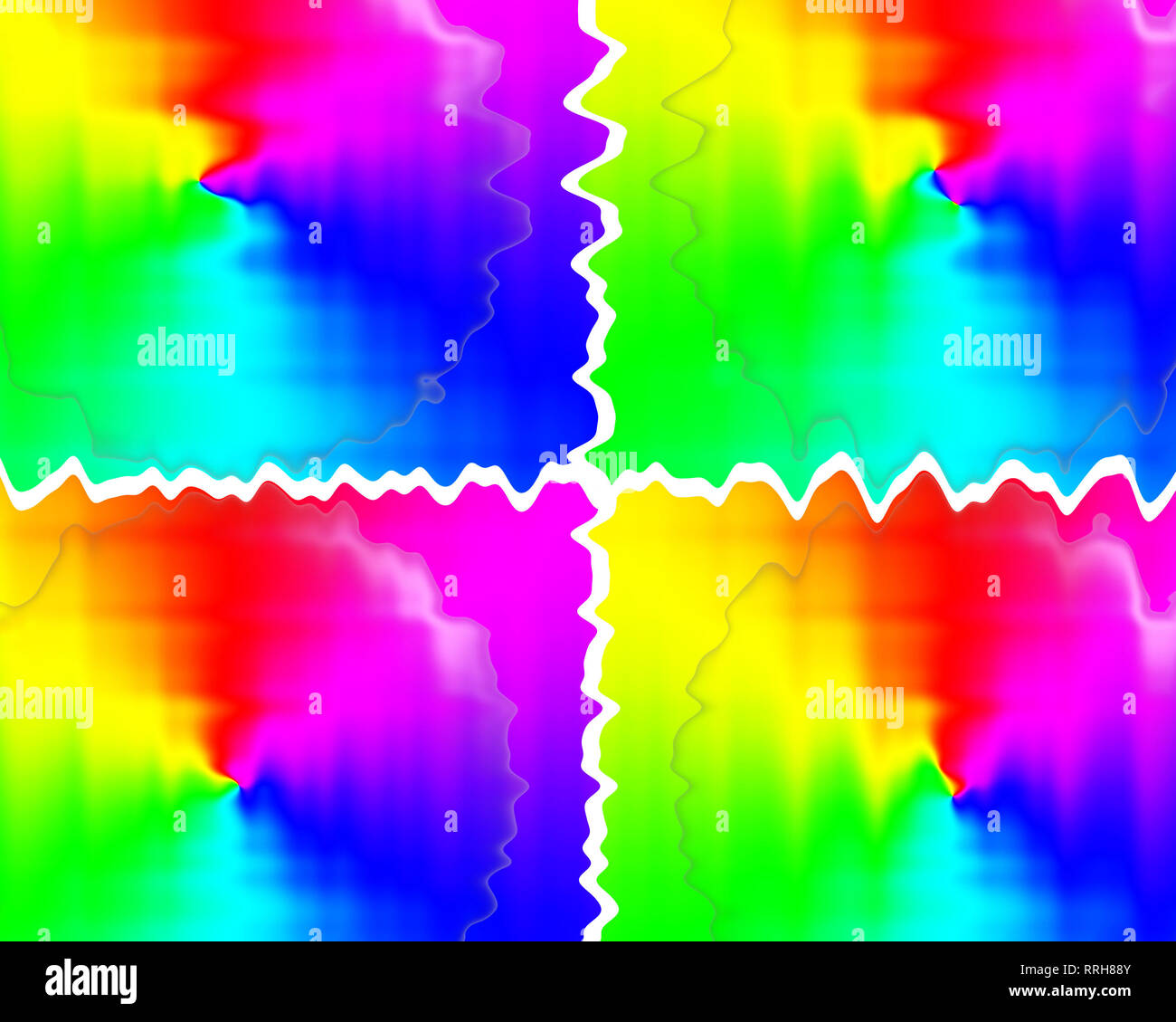 Sfondo astratto in vivaci colori arcobaleno Foto Stock