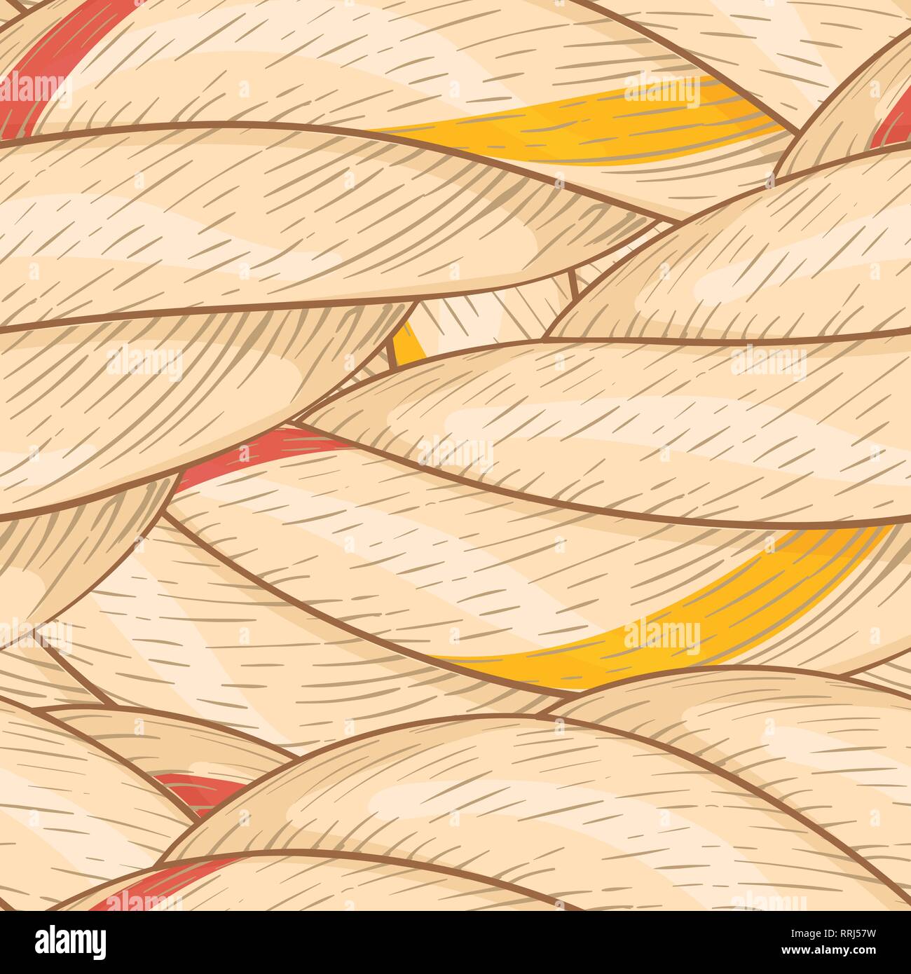 Modello senza soluzione di continuità con la fune piegatura. Illustrazione Vettoriale