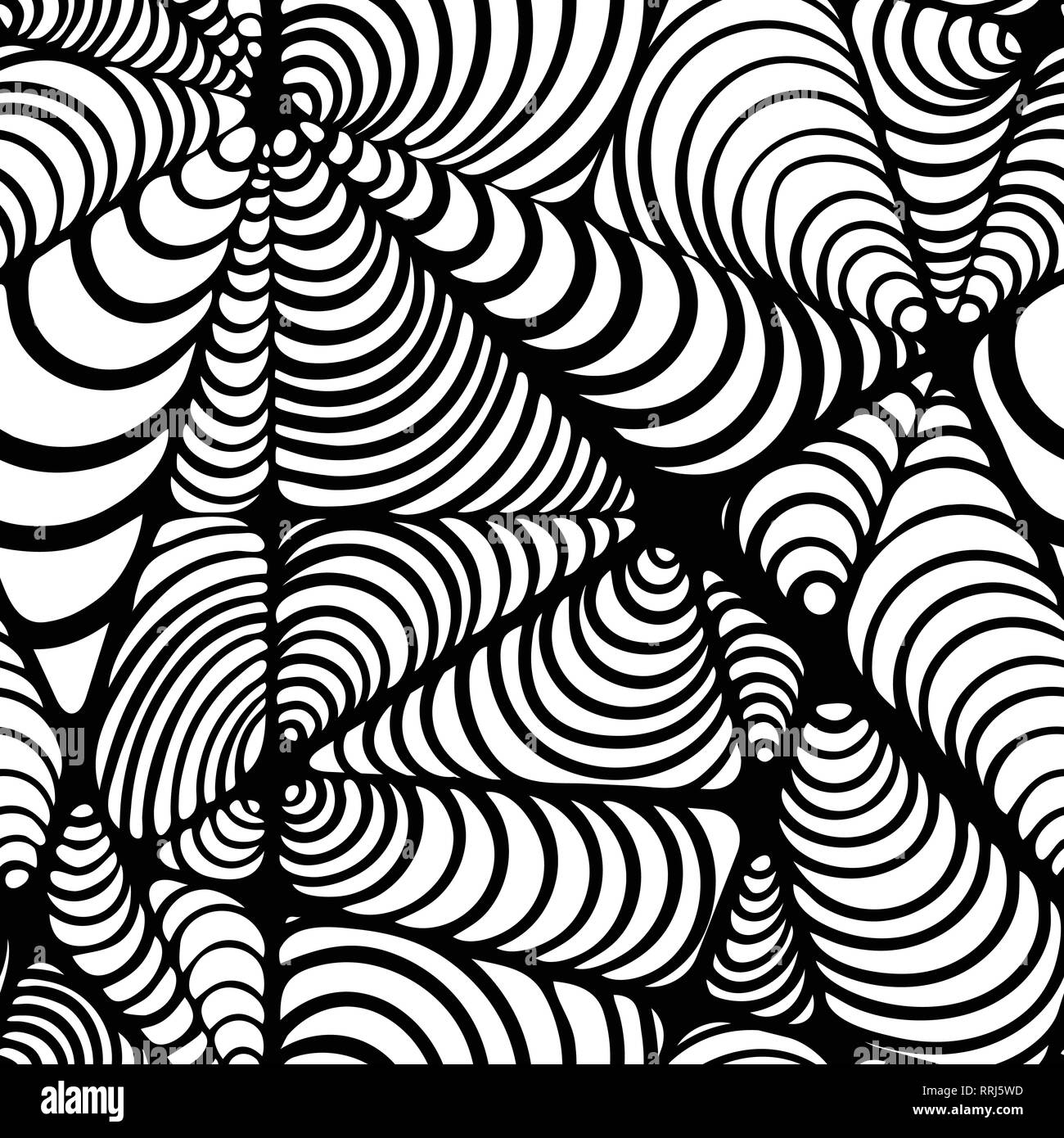 Abstract in bianco e nero senza saldatura pattern. Illustrazione Vettoriale