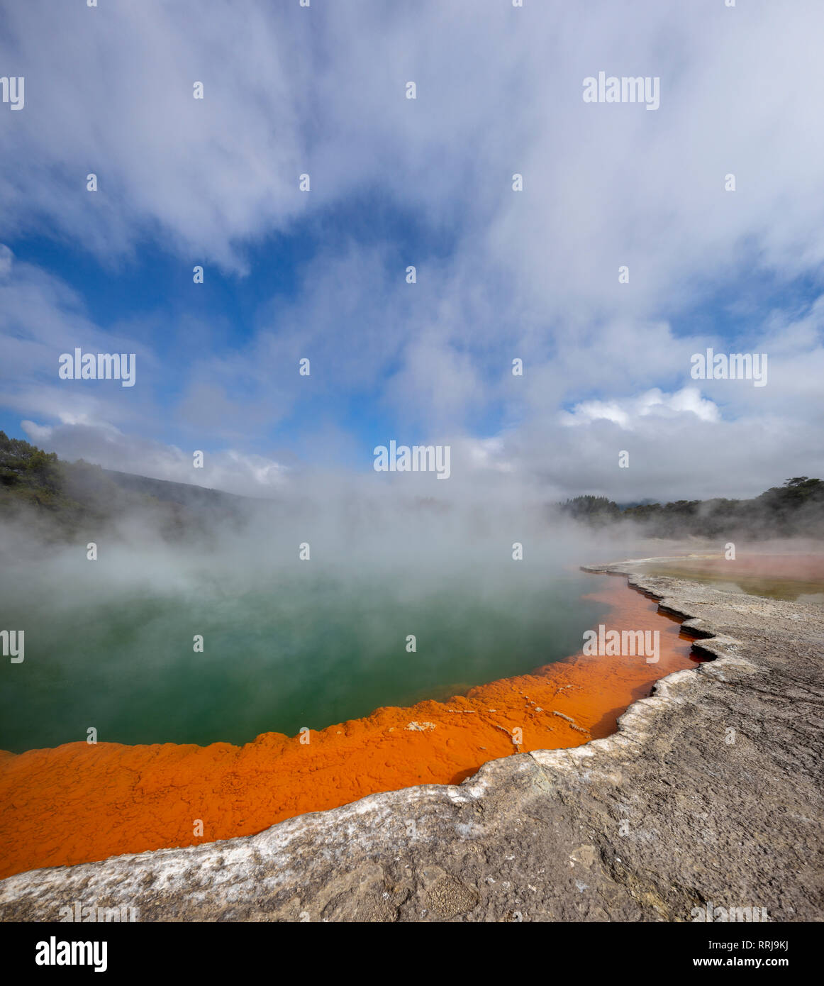 Wai-O-Tapu, Rotorua, Isola del nord,Nuova Zelanda. Foto Stock