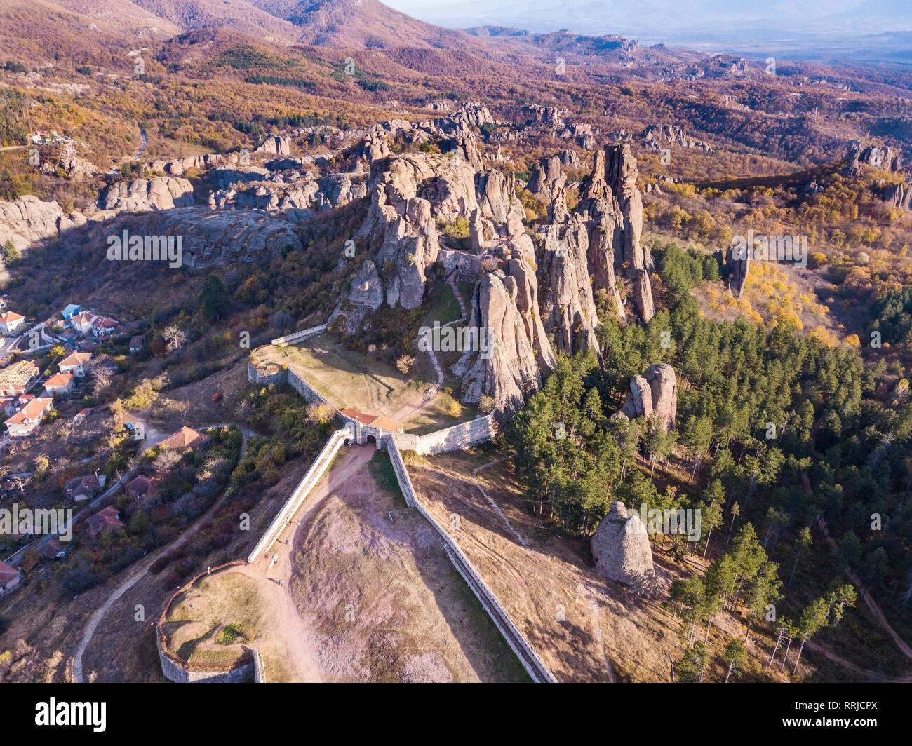 Antenna di Belogradchik fortezza, Belogradchik, Bulgaria, Europa Foto Stock