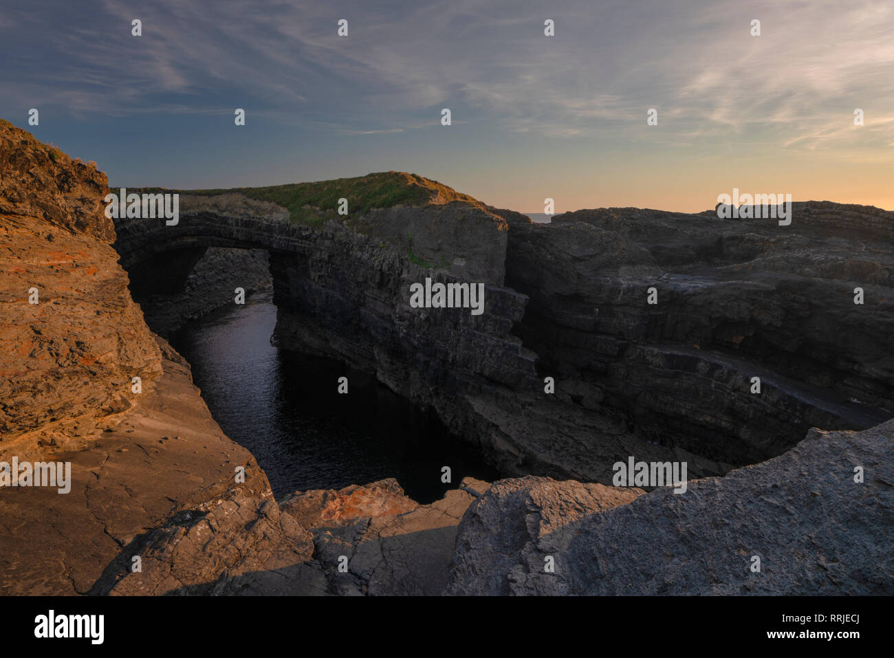 Ponte di Ross, County Clare, Munster, Repubblica di Irlanda, Europa Foto Stock
