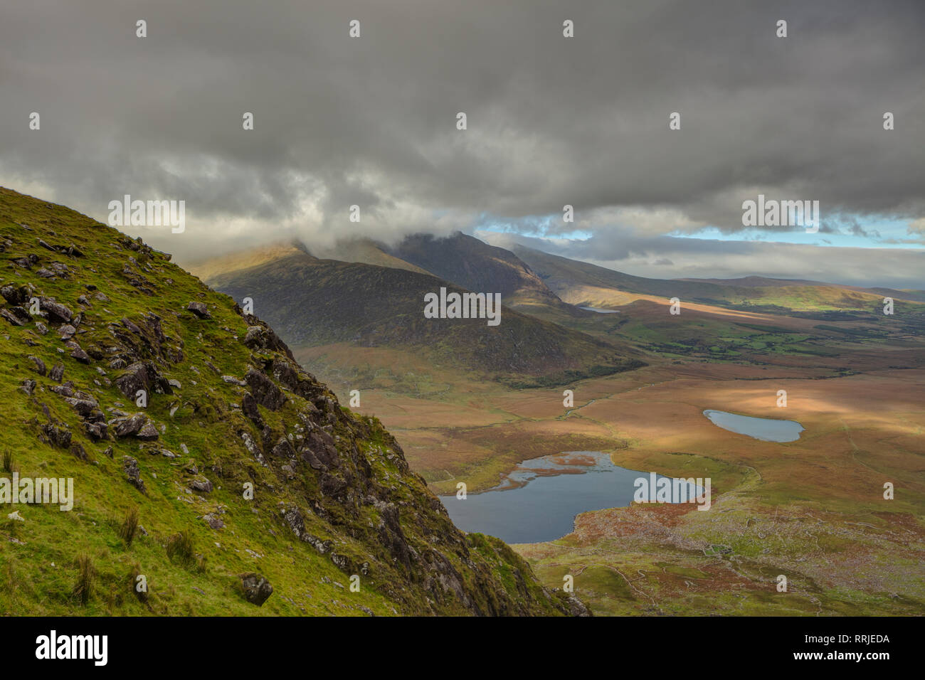 Conor Pass, nella contea di Kerry, Munster, Repubblica di Irlanda, Europa Foto Stock
