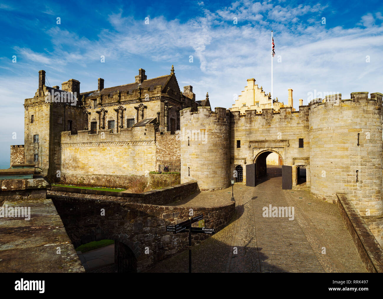 Il Castello di Stirling in Stirling , Scozia, Regno Unito Foto Stock