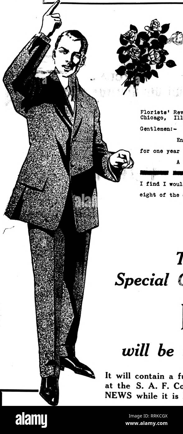 . Fioristi' review [microformati]. Floricoltura. Il 9 agosto 1917. I fioristi' Review 9 a raggiungere gli acquirenti. /Rrs. B. 5. Setter fioraio "=^73' '^-v^ Route 4 BOX 4. n .k fioristi' Riesaminare, Chicago, 111. :"' &Lt;^ AUSTIN, Texas 3 luglio. 191 colleghi: - ^^^ racchiuso si prega di trovare verificare per il riesame per un anno come trovo che non posso fare a lungo senza di esso. Un fioraio amico mi ha consigliato di provare il IBHMHV m^i^p e ????? ????11 di quest'anno, ma trovo piuttosto vorrei avere una copia della revisione di otto delle altre due. Rispettosamente yoxirs. L annuale Convenzione speciale numero. Si prega di notare che il TS Foto Stock