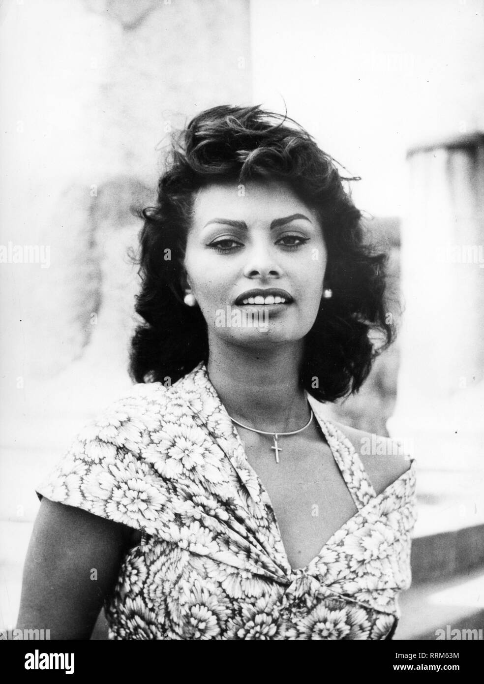 Loren, Sophia, * 20.9.1934, l'attrice italiana, ritratto, anni cinquanta, Additional-Rights-Clearance-Info-Not-Available Foto Stock