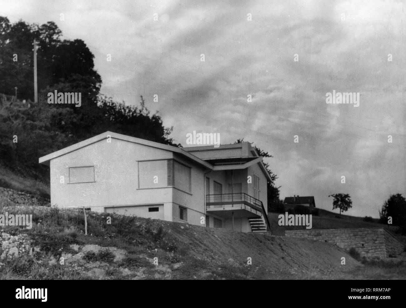 Globke, Hans, 10.9.1898 - 13. 2.1973, giurista tedesco, Segretario di Stato presso la cancelleria federale 28.10.1953 - 15.10.1963, la sua villa di Chardonne, Vaud, Svizzera, vista esterna, 1963, Additional-Rights-Clearance-Info-Not-Available Foto Stock