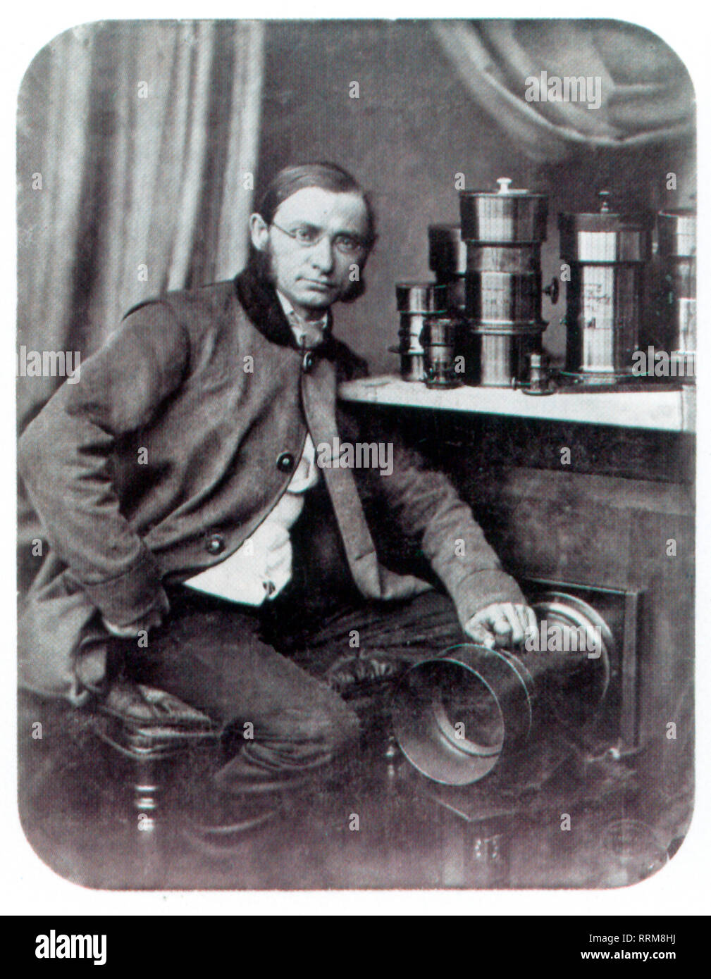 Krone Hermann, 14.9.1827 - 17.9.1916, fotografo tedesco e scienziato, autoritratto, 1858, Additional-Rights-Clearance-Info-Not-Available Foto Stock