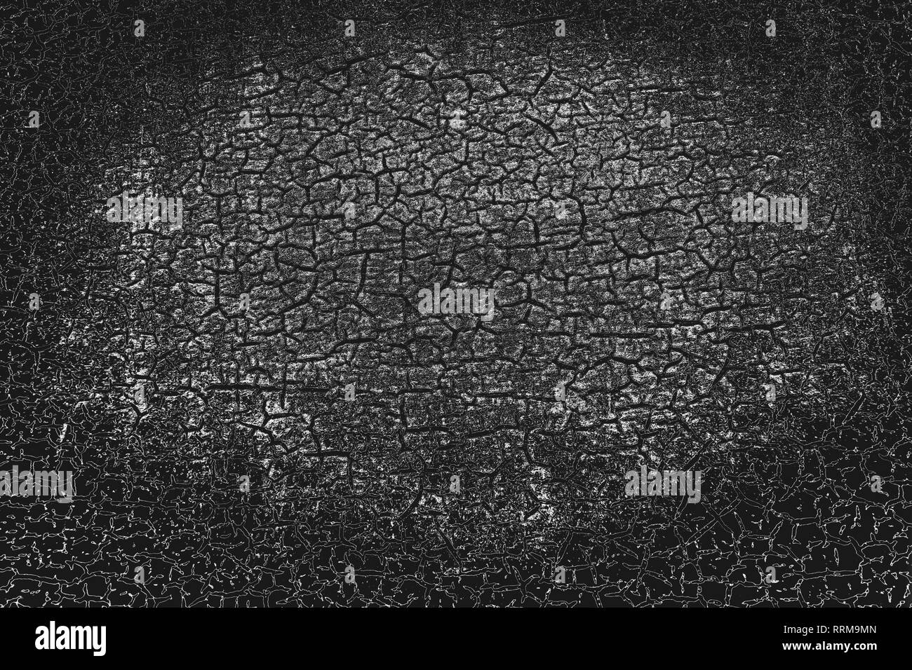 Sullo sfondo di un bianco e nero texture. Linee di schema, crepe. Foto Stock