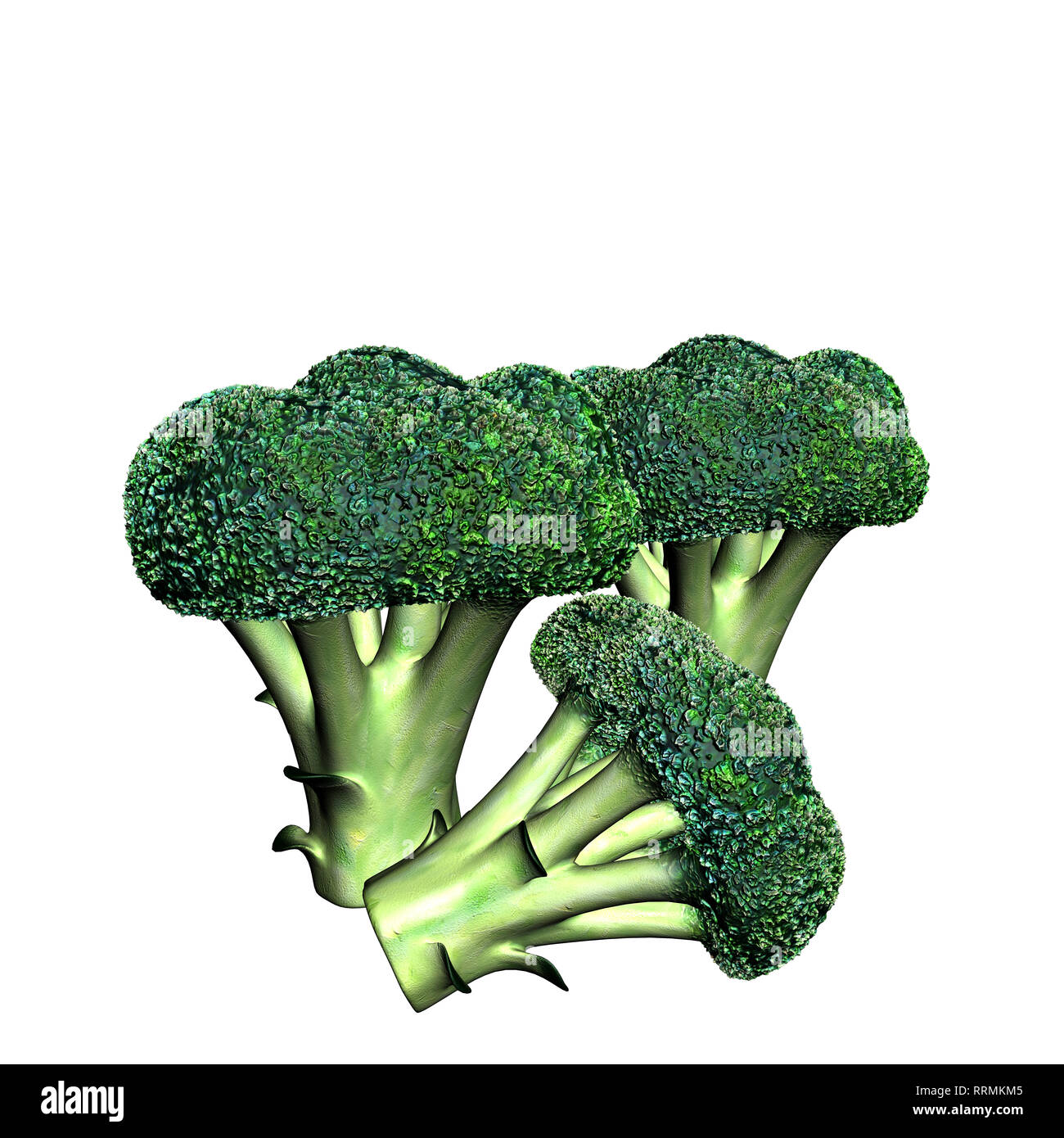 3D render verdure broccoli Foto Stock