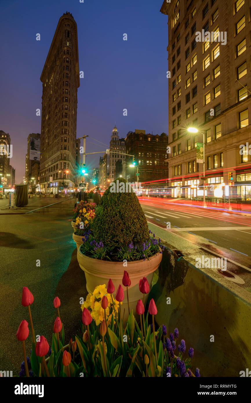 Stati Uniti d'America, American, New York Manhattan ,Flatiron District, Madison Square Park, Flatiron Building, Foto Stock