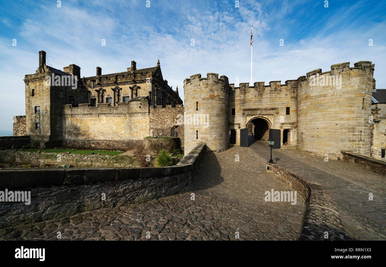 Il Castello di Stirling in Stirling , Scozia, Regno Unito Foto Stock