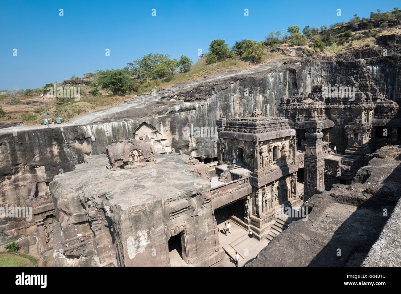 Grotte di Ellora, Aurangabad district, Maharashtra, India Foto Stock