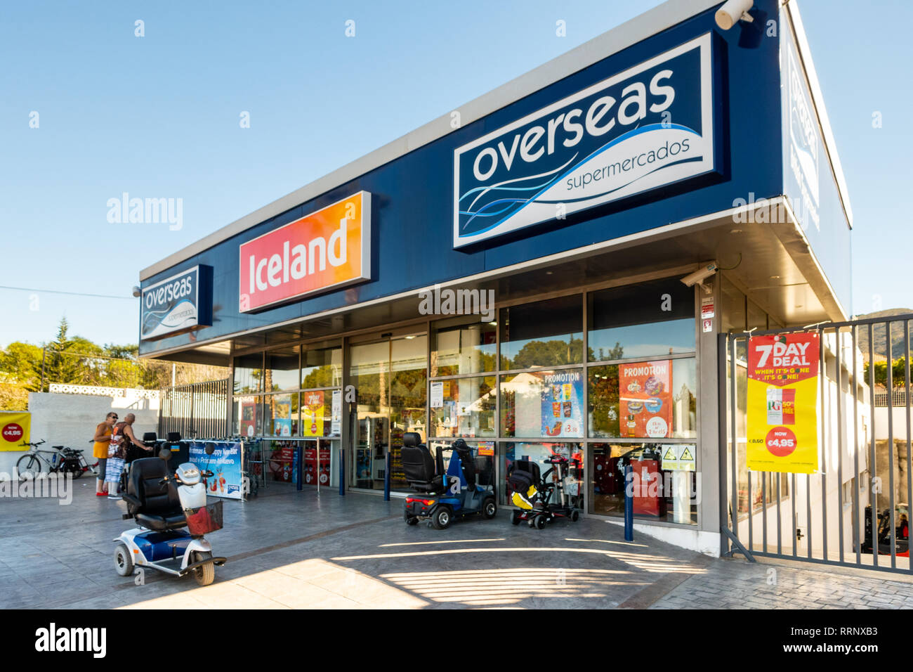 Alimenti congelati specialista Islanda Overseas retail outlet in Avenida Doctor Severo Ochoa Benidorm. Foto Stock