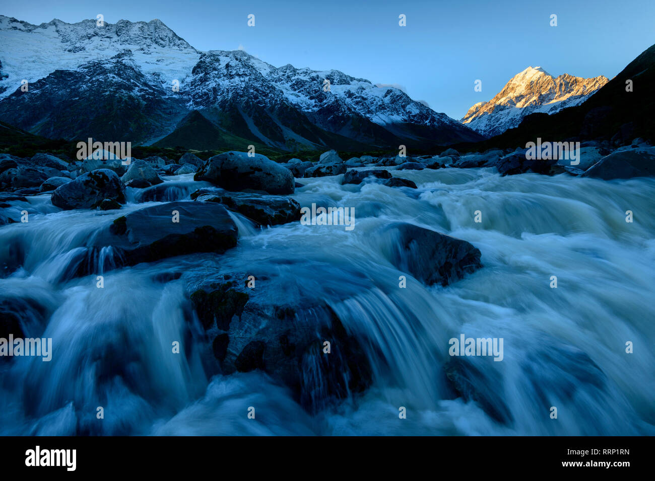 Oceania Nuova Zelanda Aotearoa, Isola del Sud, il Parco nazionale di Mount Cook Foto Stock