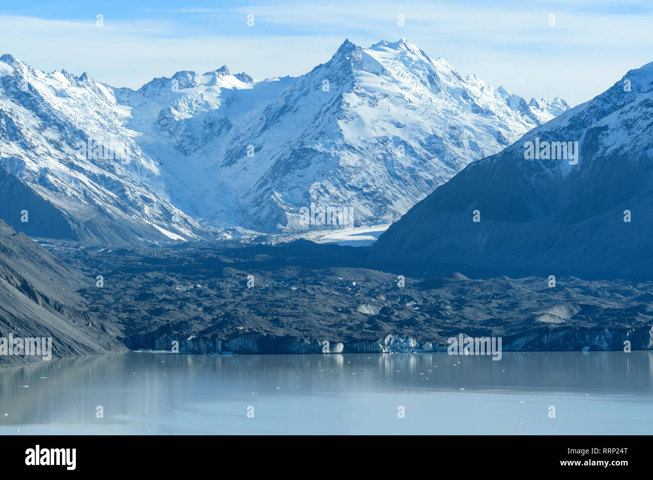 Oceania Nuova Zelanda Aotearoa, Isola del Sud, Sud delle Alpi, il Monte Cook, il Parco Nazionale del Lago Tasman Foto Stock