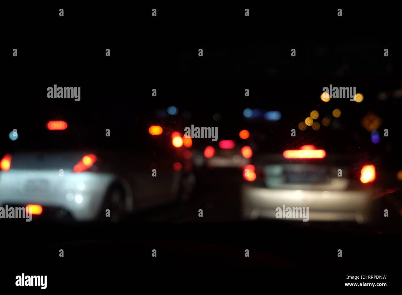 Guida di un auto Foto Stock