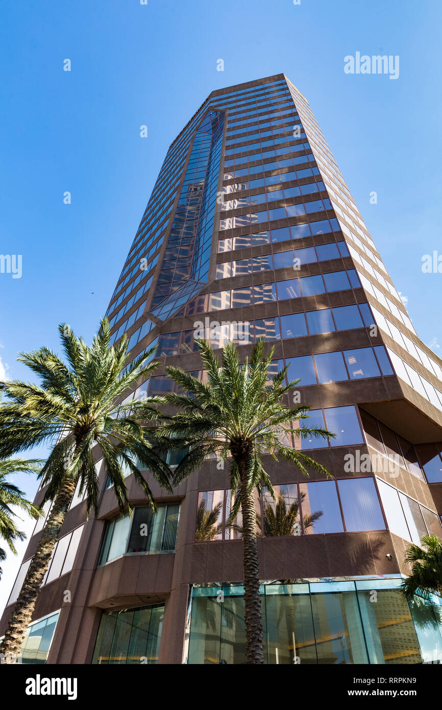 Edifici alti in downtown Tampa Florida su un luminoso giorno di sole Foto Stock