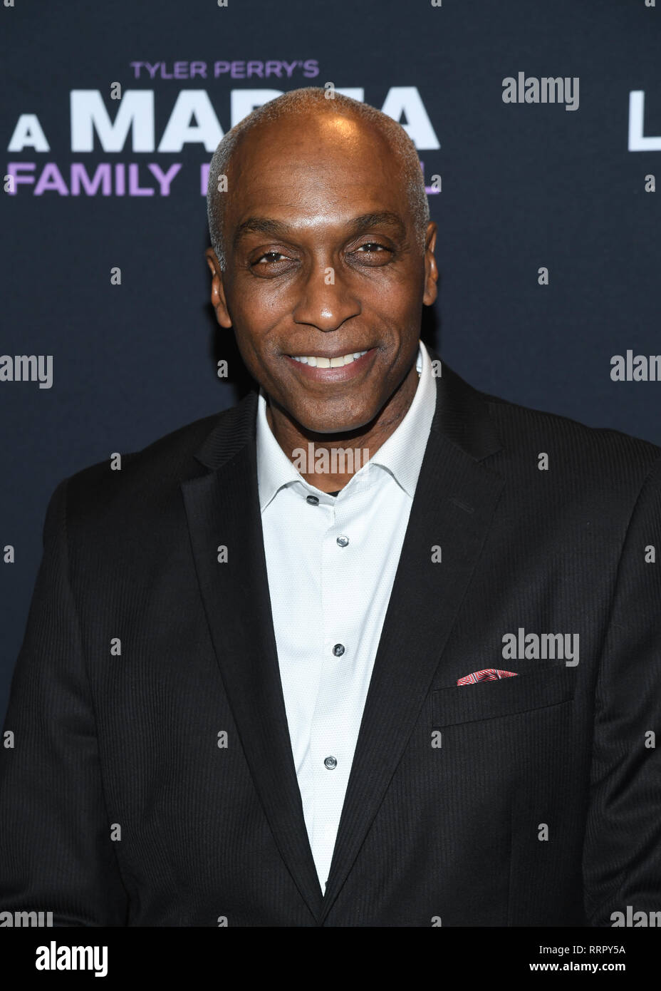 New York, Stati Uniti d'America. Il 25 febbraio, 2019. Derek Morgan assiste il NY speciale proiezione per Tyler Perry's "Madea funerale di famiglia' al teatro SVA il 25 febbraio 2019 nella città di New York. Credito: Erik Pendzich/Alamy Live News Foto Stock