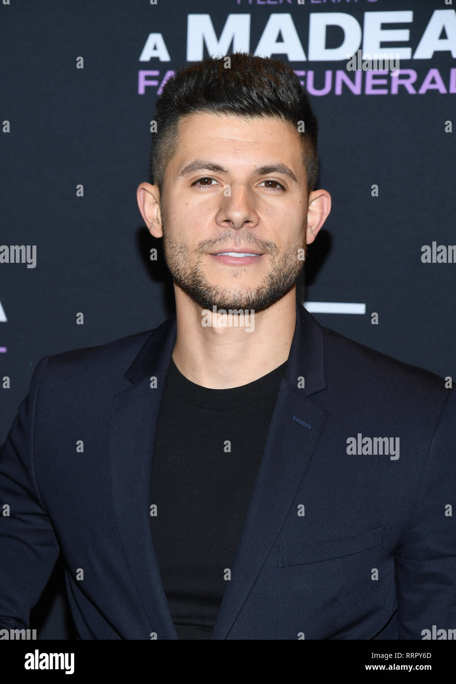 New York, Stati Uniti d'America. Il 25 febbraio, 2019. Nick Barrotta assiste il NY speciale proiezione per Tyler Perry's "Madea funerale di famiglia' al teatro SVA il 25 febbraio 2019 nella città di New York. Credito: Erik Pendzich/Alamy Live News Foto Stock