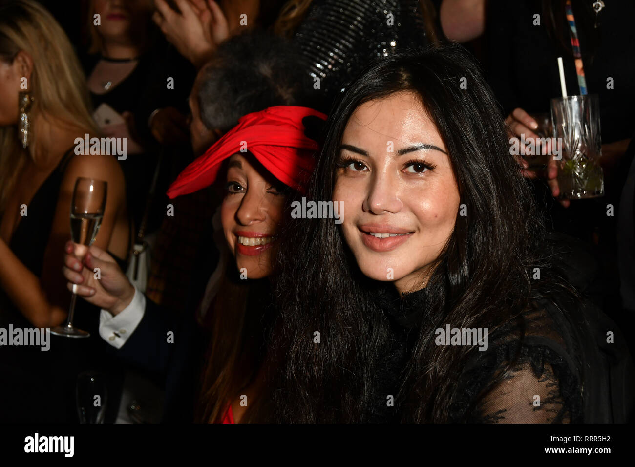 Londra, Regno Unito. 26 feb 2019. Elaine Zhang frequentare Nina Naustdal sfilata SS19/20 raccolta dalla London School of Beauty & Make-up a Bagatelle su 26 Feb 2019, Londra, Regno Unito. Credito: Picture Capital/Alamy Live News Foto Stock