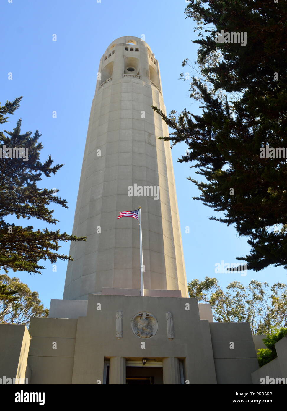 San Francisco, California, Stati Uniti d'America - 31 agosto 2015: San Francisco Coit Tower Foto Stock