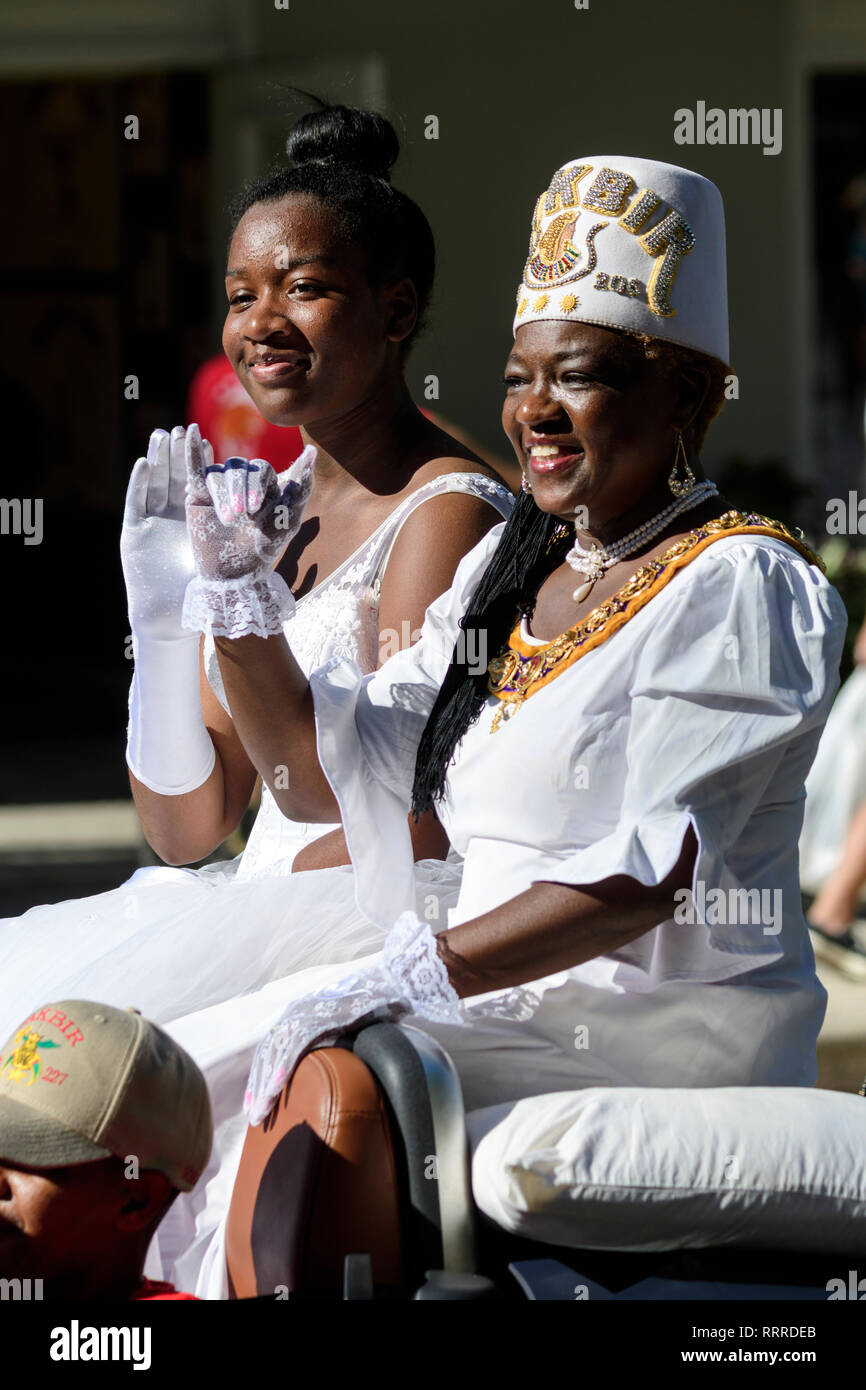 South Pacific Island, STATI UNITI D'AMERICA, Hawaii, Hawaiian, Oahu, Honolulu, Waikiki, Martin Luther King parata del giorno Foto Stock