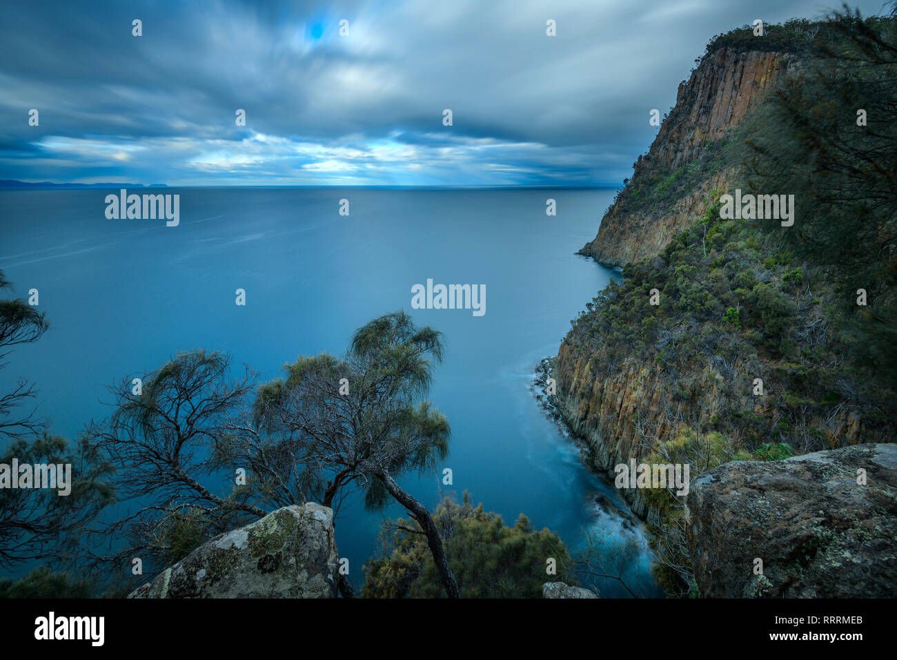 Oceania e Australia, Australia e Tasmania, Bruny Island, South Bruny il Parco Nazionale di Cape scanalati Foto Stock