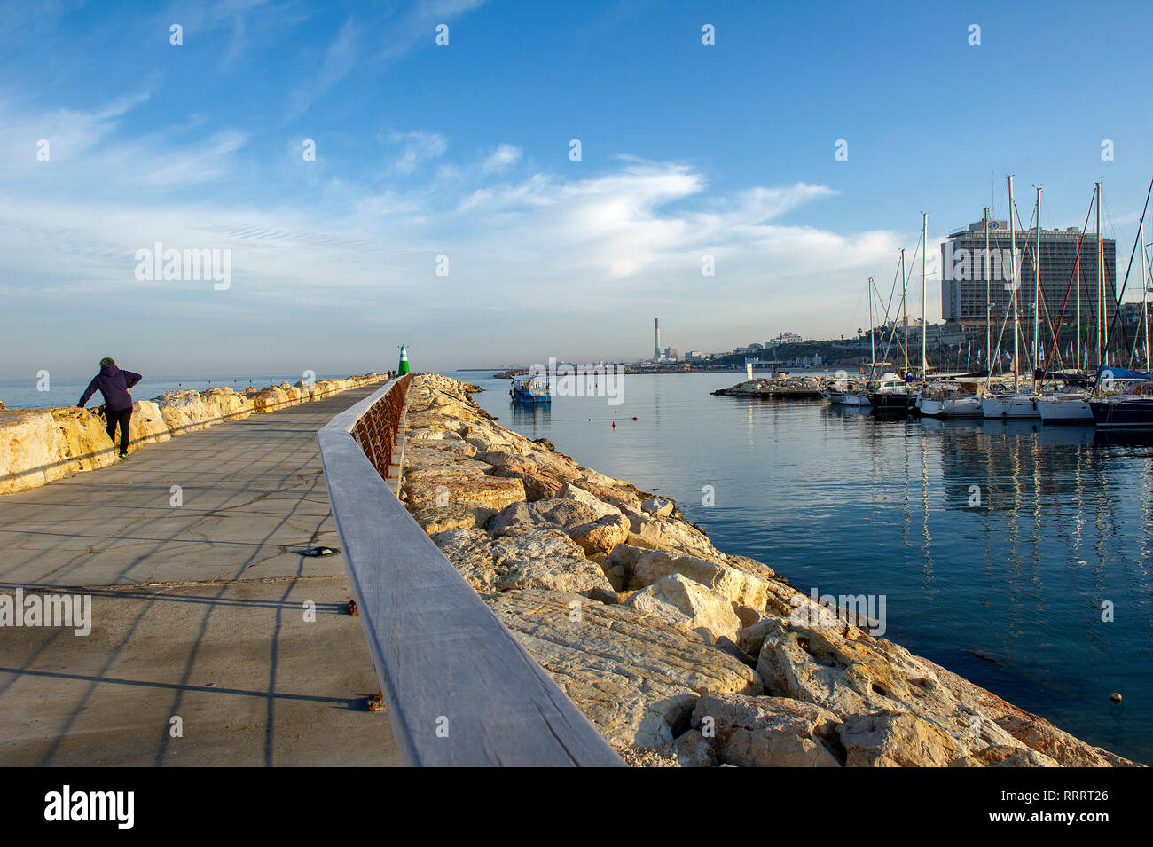 Tel Aviv Marina, Israele Foto Stock