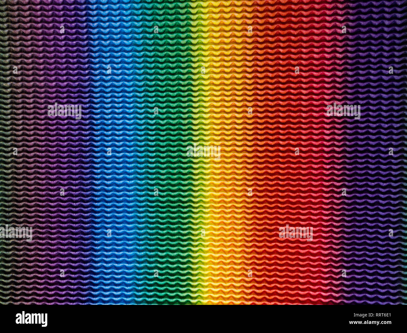 Rainbow linee ondulate sullo sfondo colorato Foto Stock