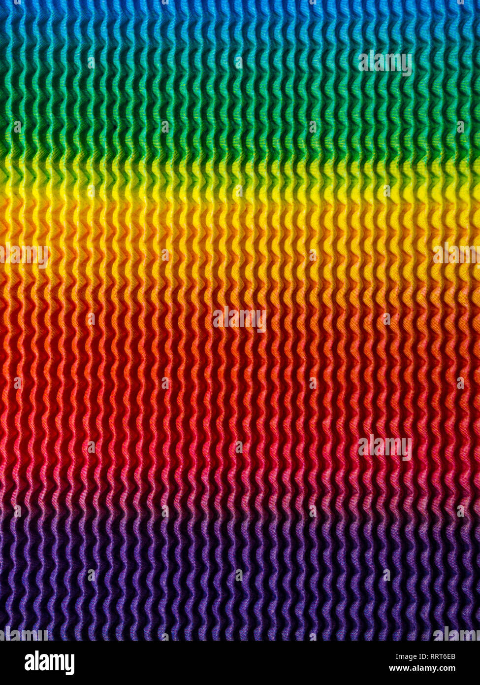 Linee arcobaleno colorato, superficie astratta Foto Stock