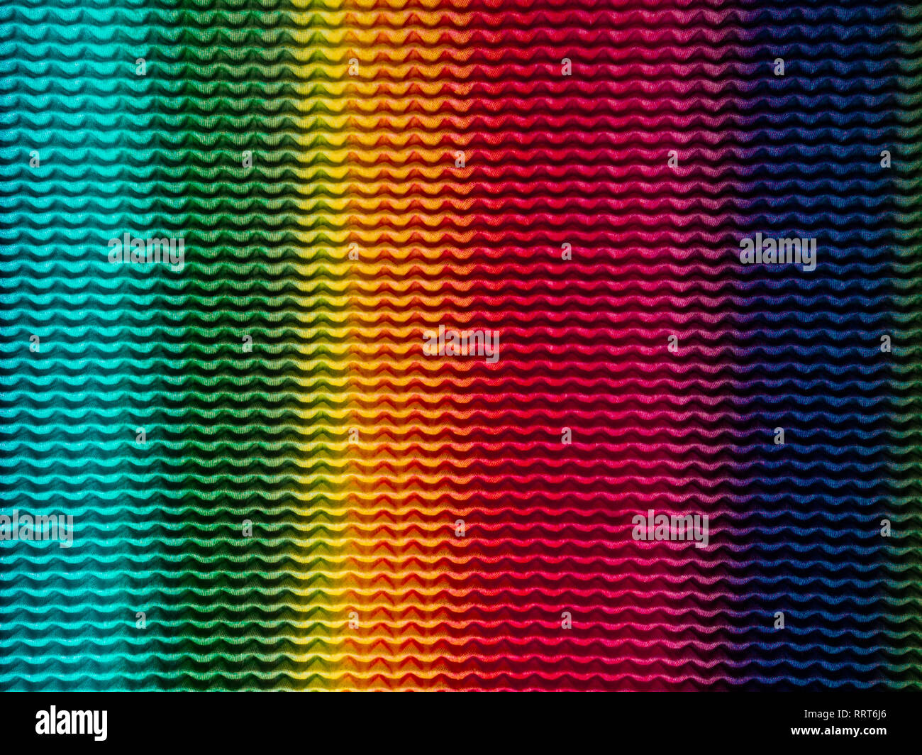 Linee arcobaleno colorato, teoria del colore Foto Stock