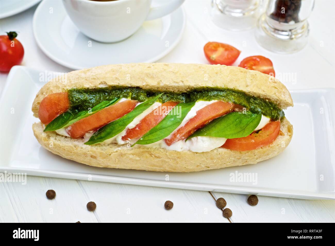 deliziosi panini con diversi ripieni Foto Stock