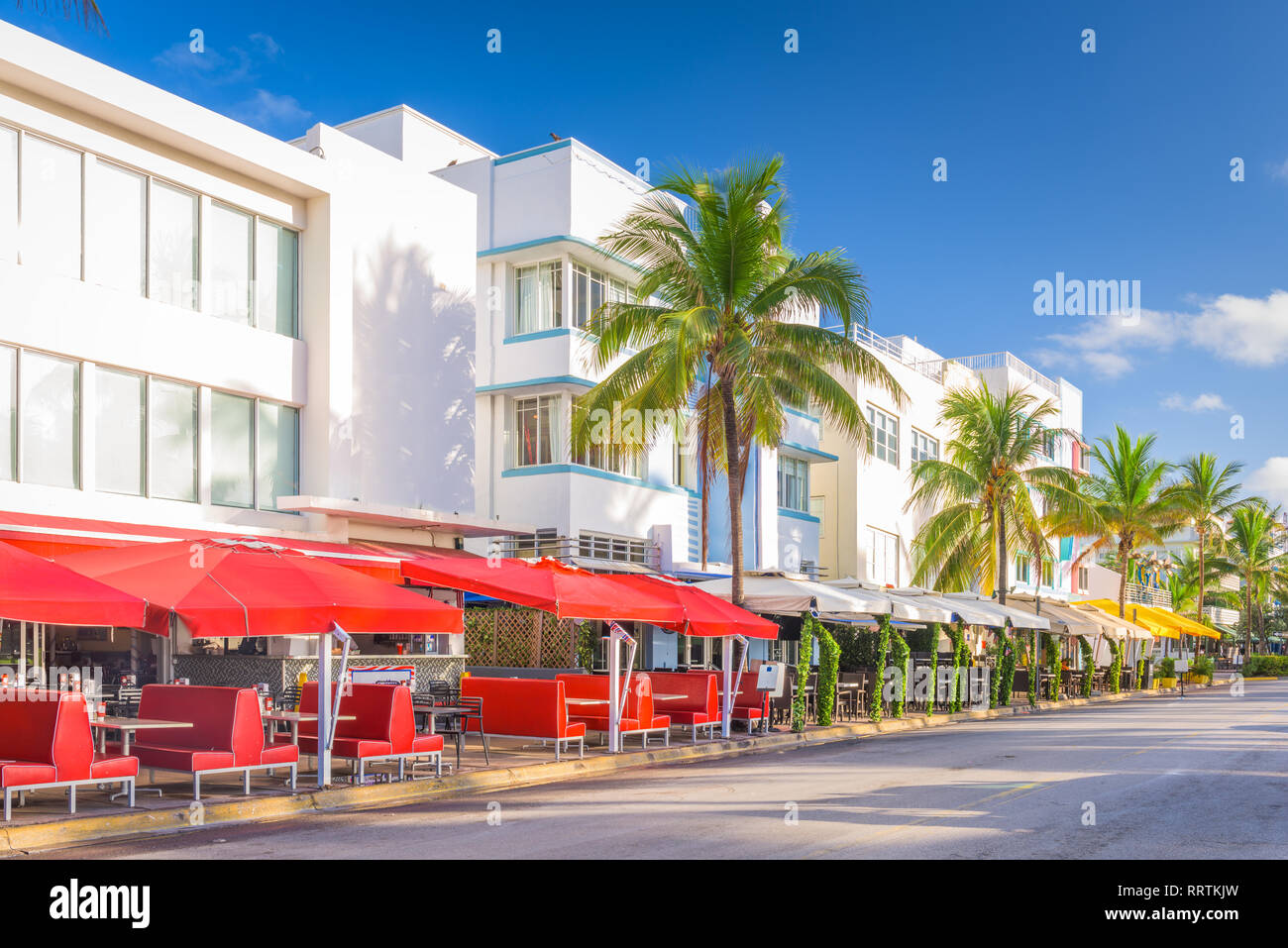 Miami Beach, Florida, Stati Uniti d'America su Ocean Drive. Foto Stock